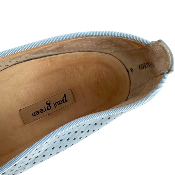 Paul Green Cailey Loafer Light Blue Perforated Slip-on White Sole Size 8 US - Picture 6 of 12